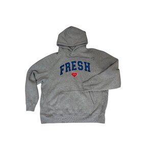 Fresh Love Gray Hoodie Sweatshirt Women’s 2XL Pullover Graphic Heart Casual